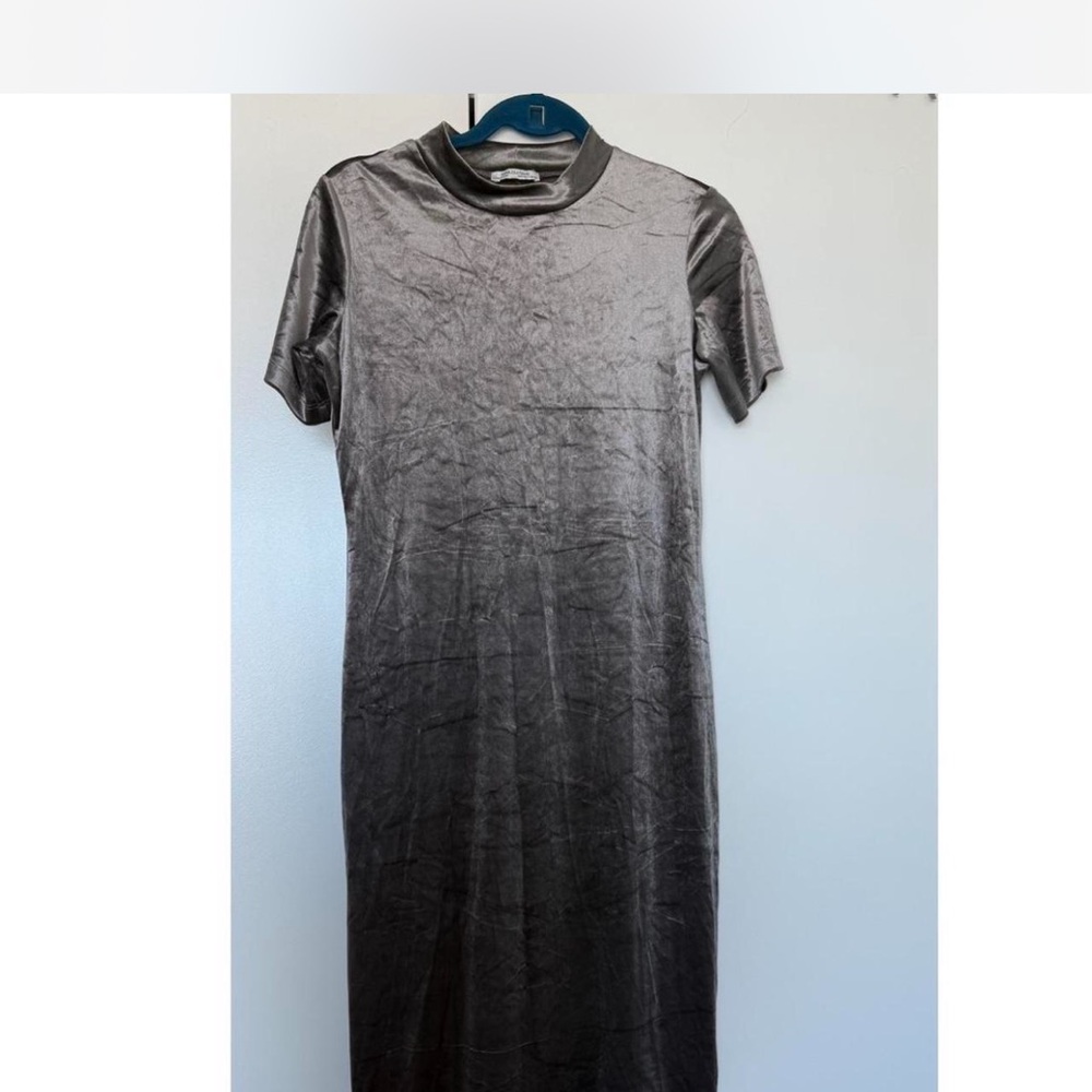 Elegant Gray Satin Dress - Urban Outfitters